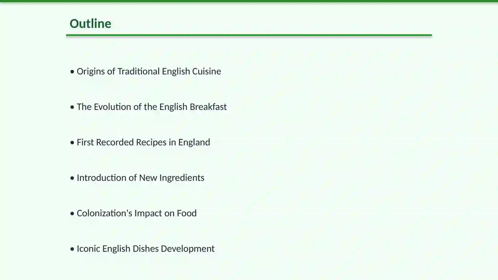 English Food firsts 2