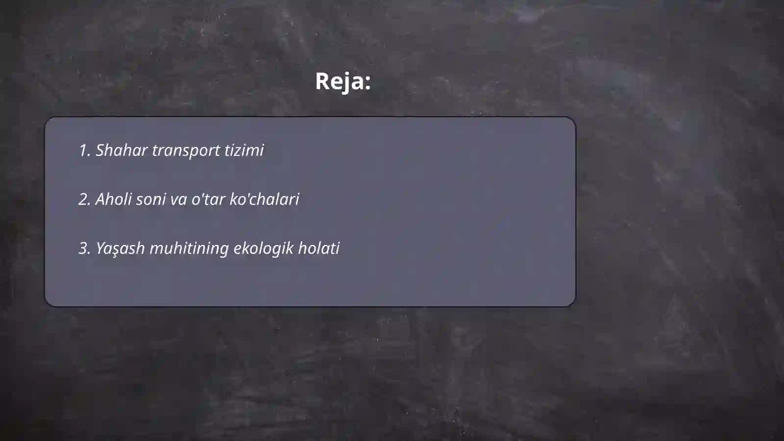 Shahar transport tizimi 2
