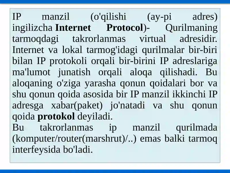 TCP/IP Tarmoqlari 2