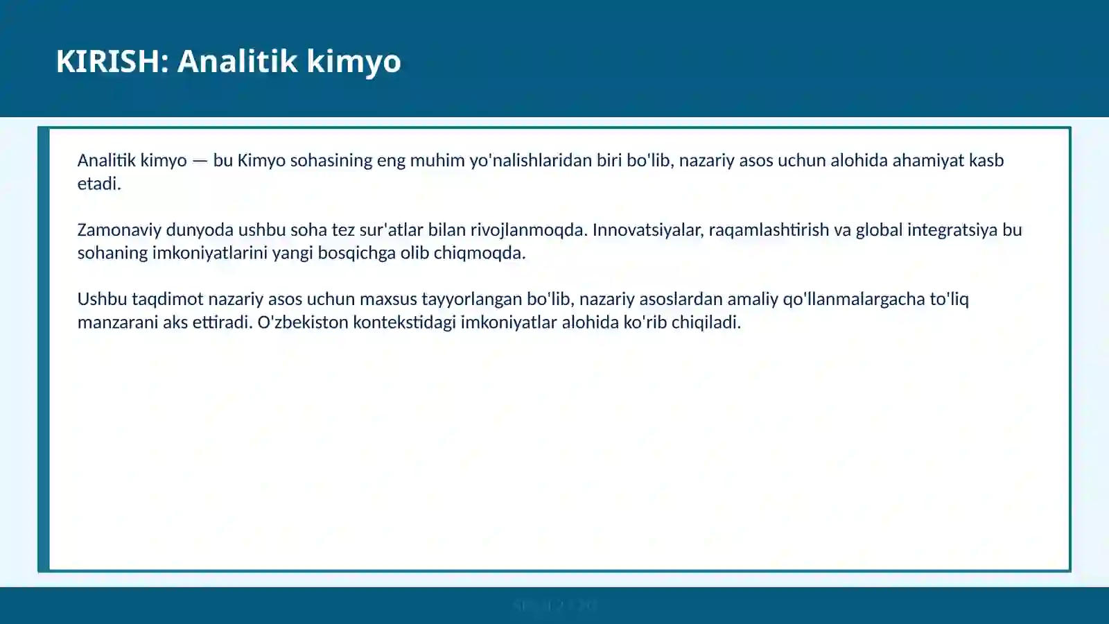 Analitik Kimyo 2