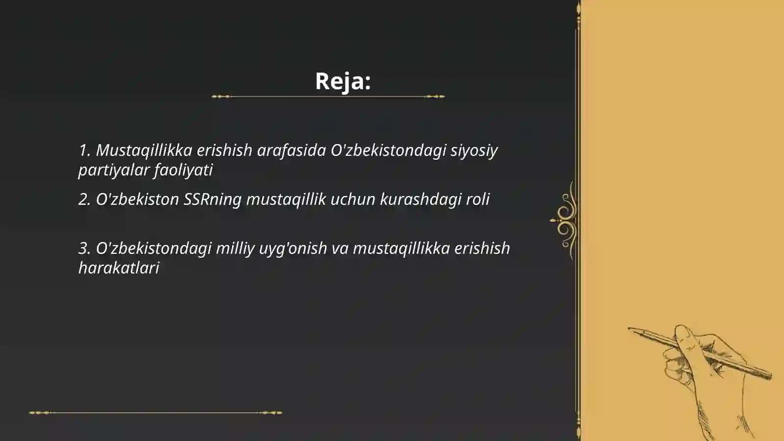 O'zbekistondagi ijtimoiy-siyosiy jarayonlar vedio qo'llanma 2