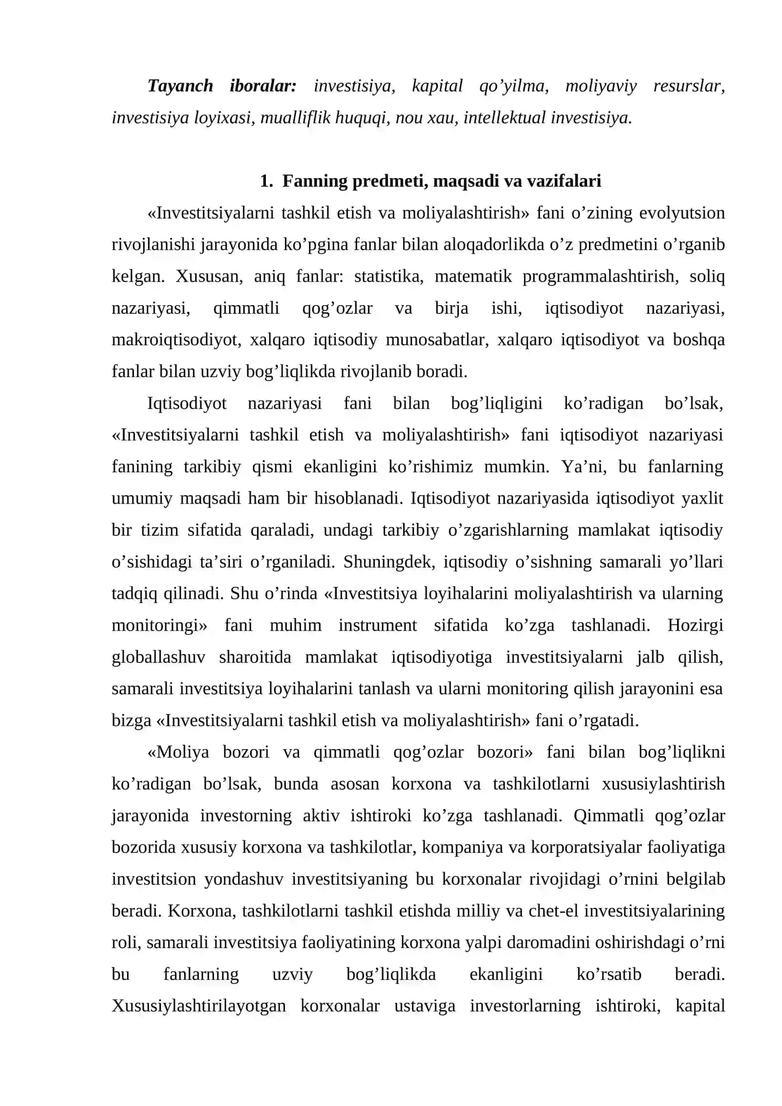 Invеstitsiyalarning iqtisоdiy mazmuni va mоxiyati 2