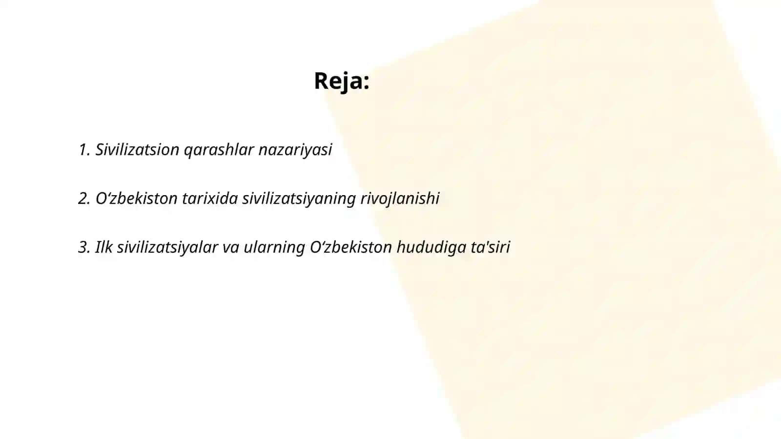 Sivilizatsion qarashlarning shakllanishi 2
