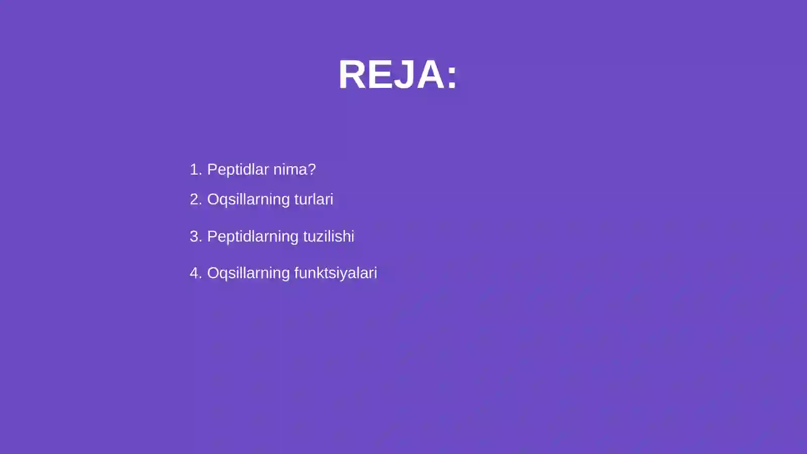 Peptidlar va oqsillar 2