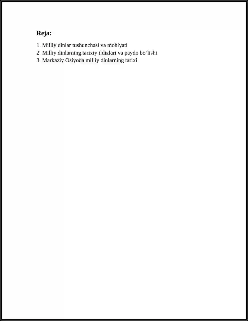 Milliy dinlar 2