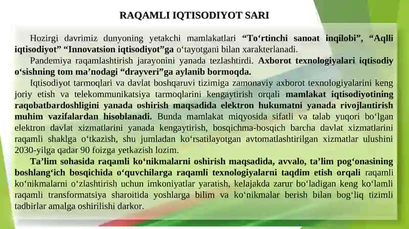 Raqamli iqtisodiyotda sun'iy intellektni o’rni 2