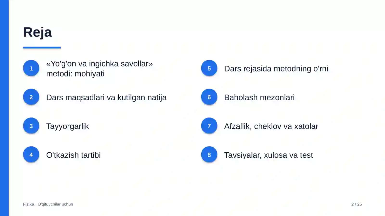 fizika darslarida yo'g'on va ingichka savollar metodidan foydalanish 9154 2