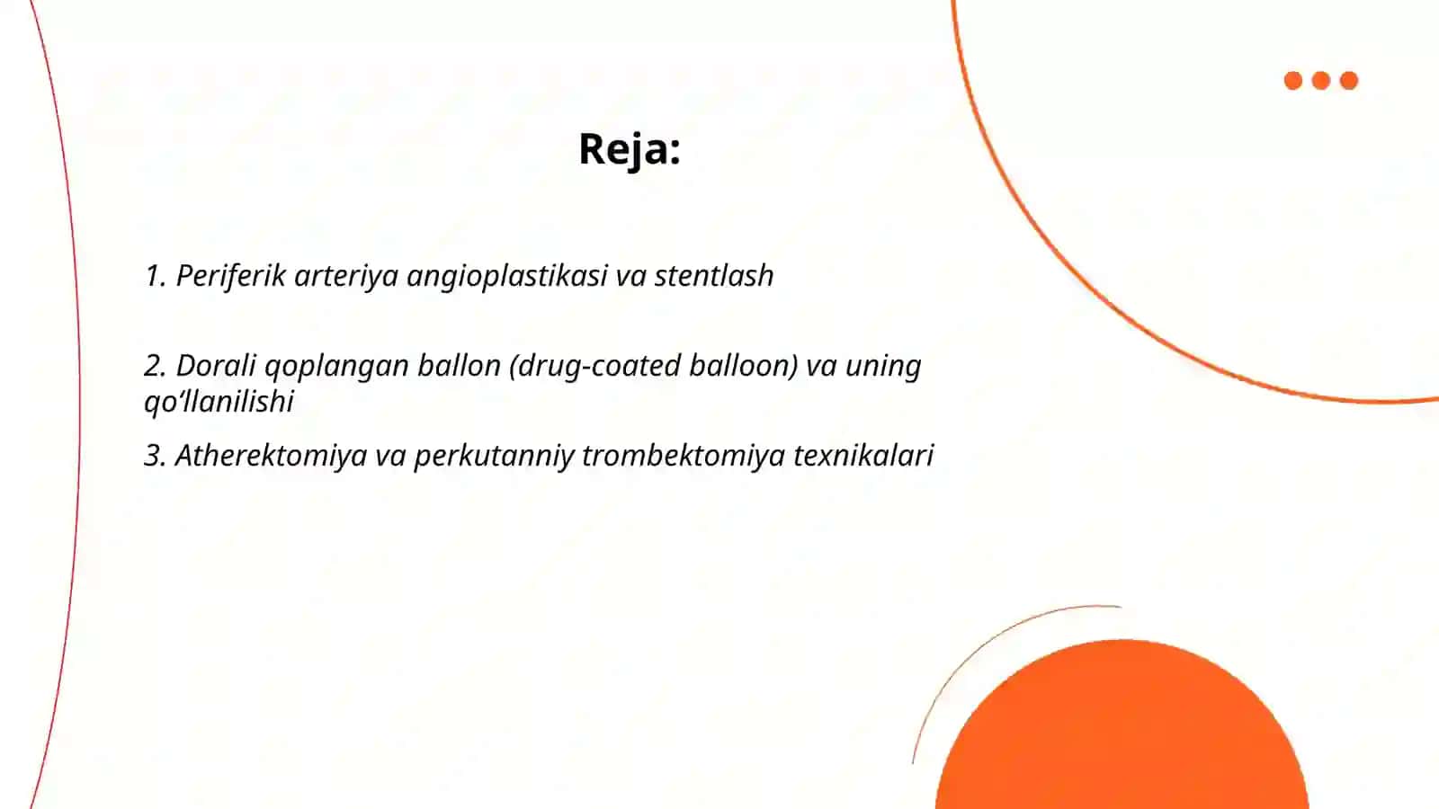 Arterial qon tomirlarini surunkali obliteratsiyasida zamonaviy davolash usullari 2