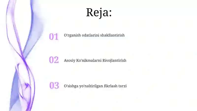 O'quvchilarni ta'limiy faoliyatga tayyorlash 2