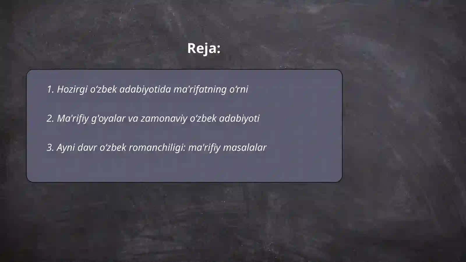 Hozirgi o‘zbek adabiyotida marifiy masalalarning badiiy talqini 2