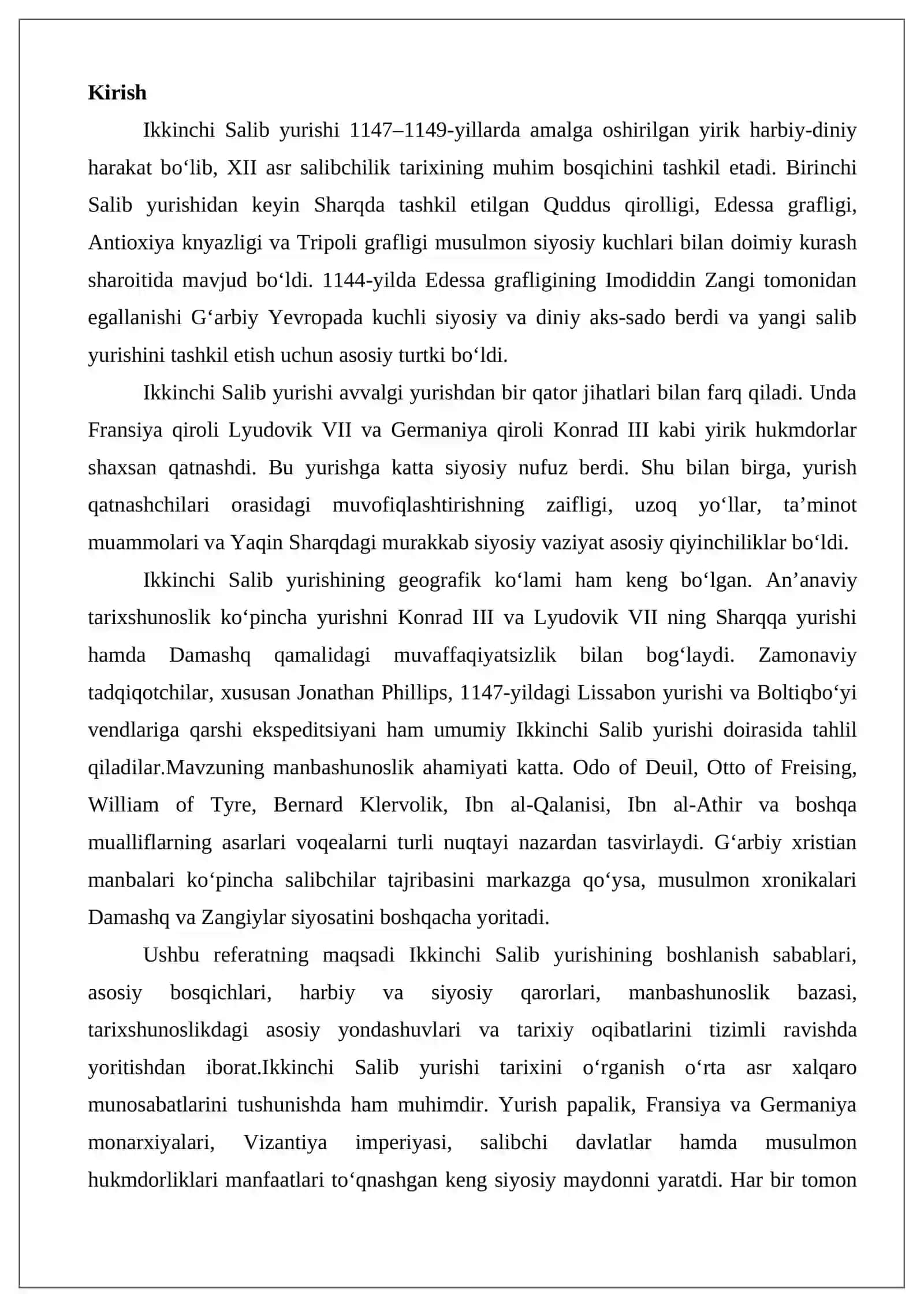 Ikkinchi Salib yurishlari tarixi 2
