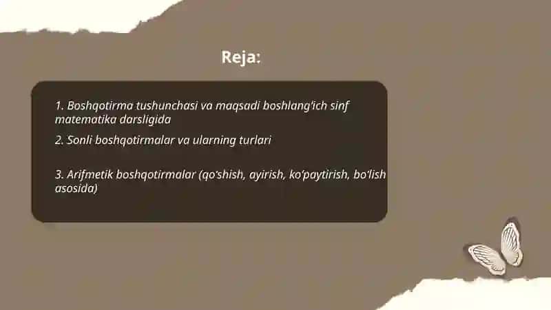 Boshlang'ich sinf matematika darsligida beriladigan boshqotirma va uning turlari 2