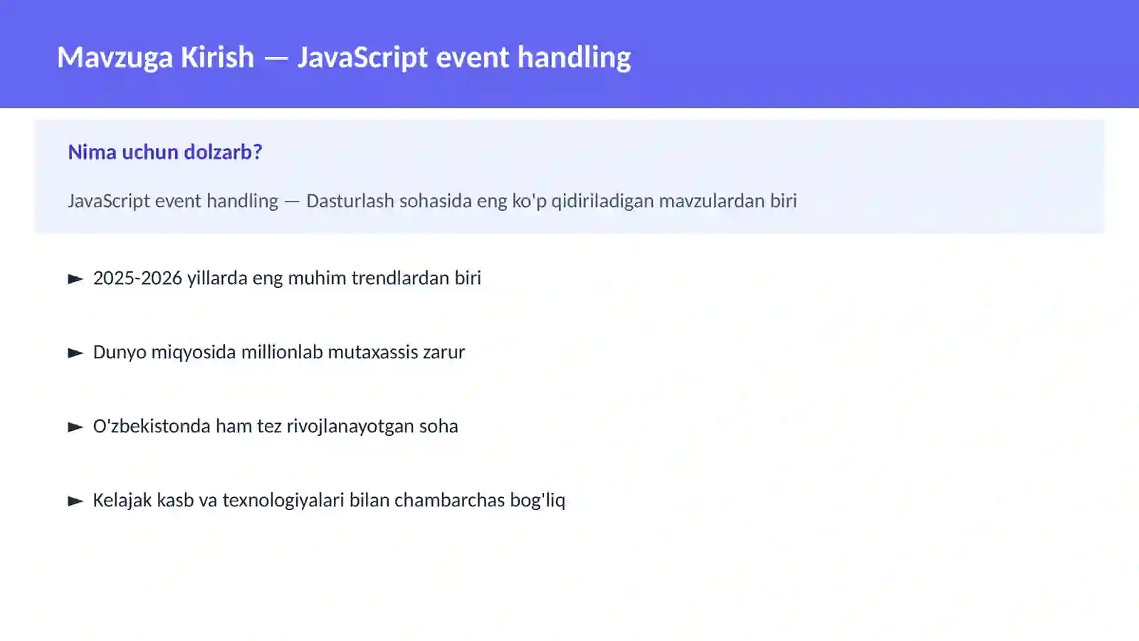 JavaScript event handling 2