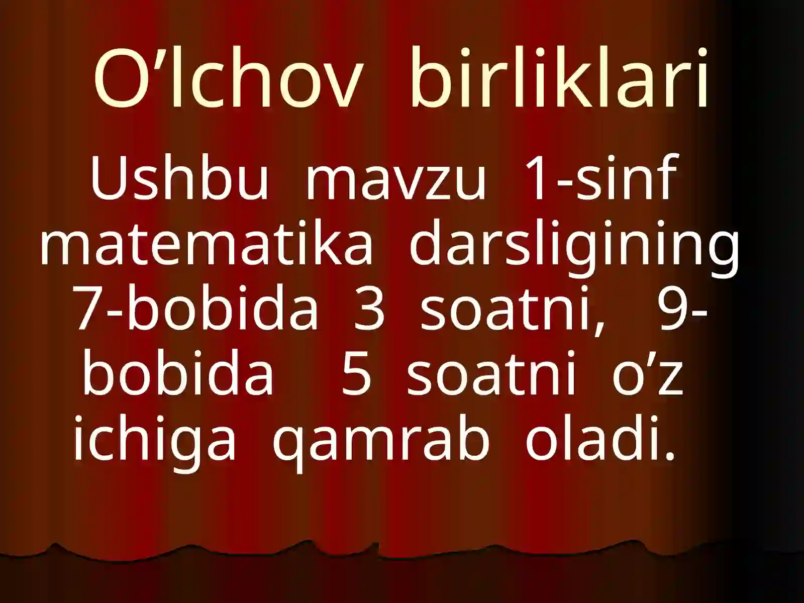O’lchov birliklari 2