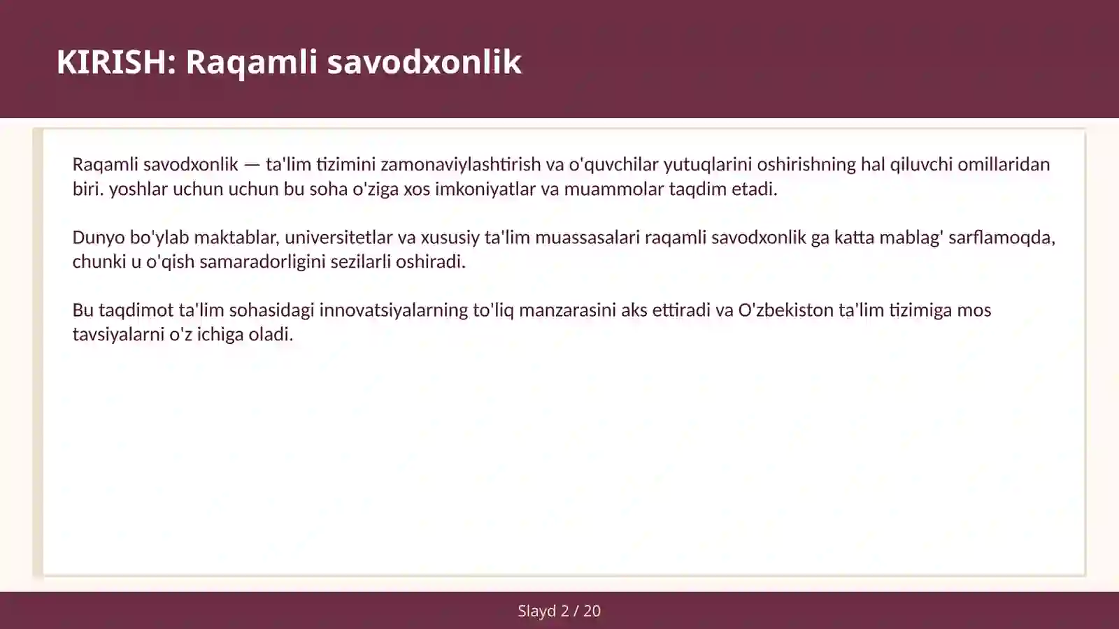 Raqamli savodxonlik 2
