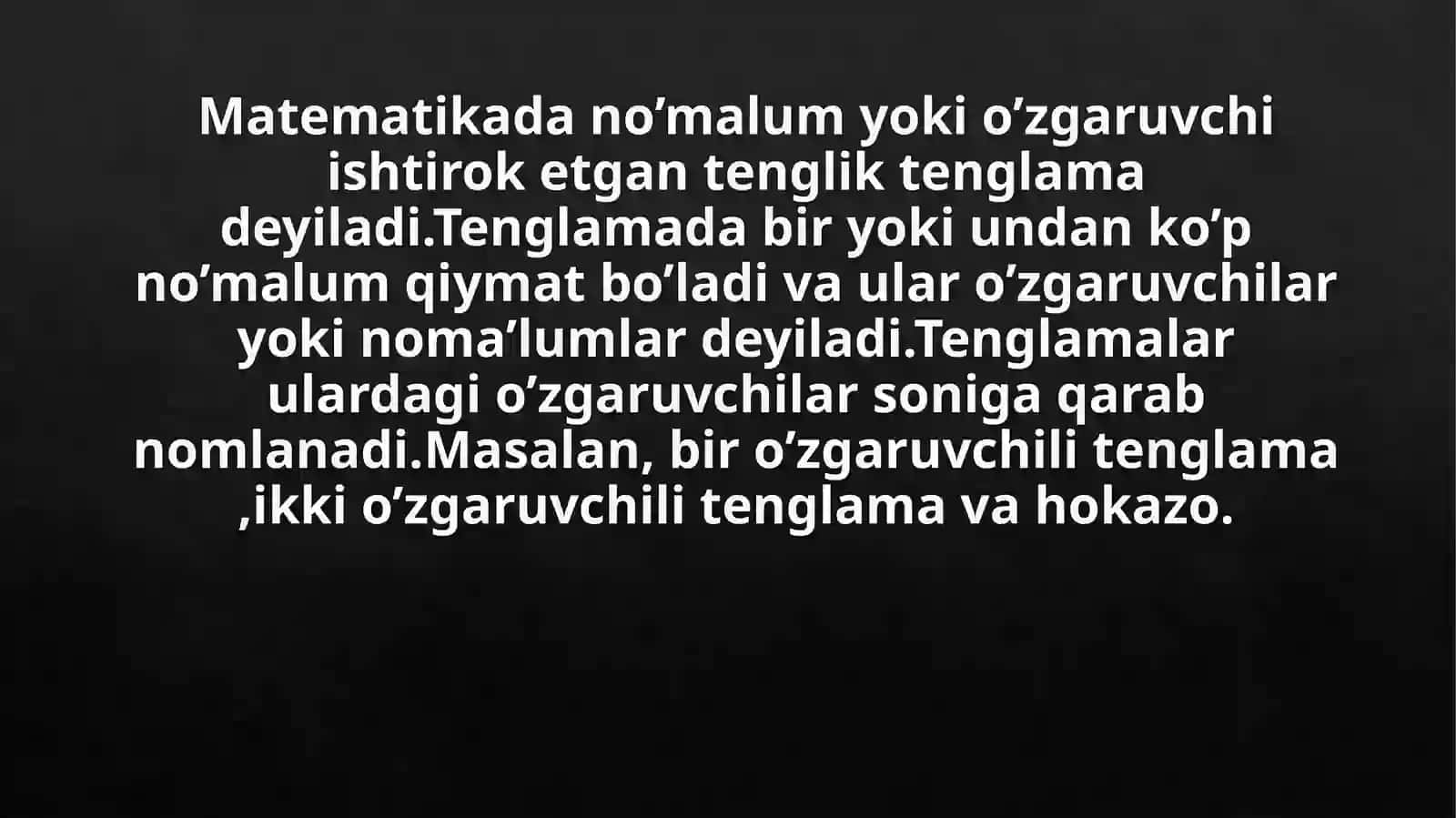 Differensial tenglamalar 2