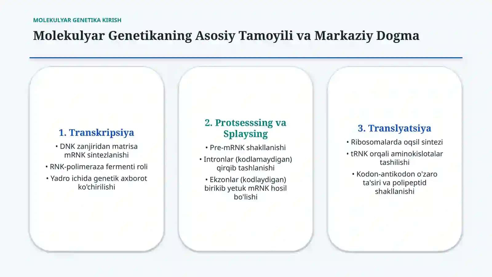 Molekulyar genetika asoslari va irsiy kasalliklar — 15 slayd 2