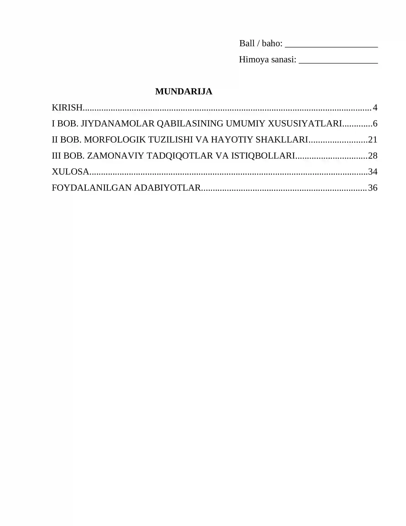 Jiydanamolar qabilasi biooli 2