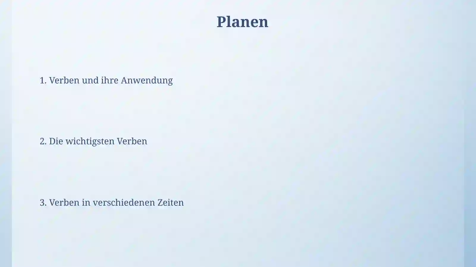 Die Verben 2