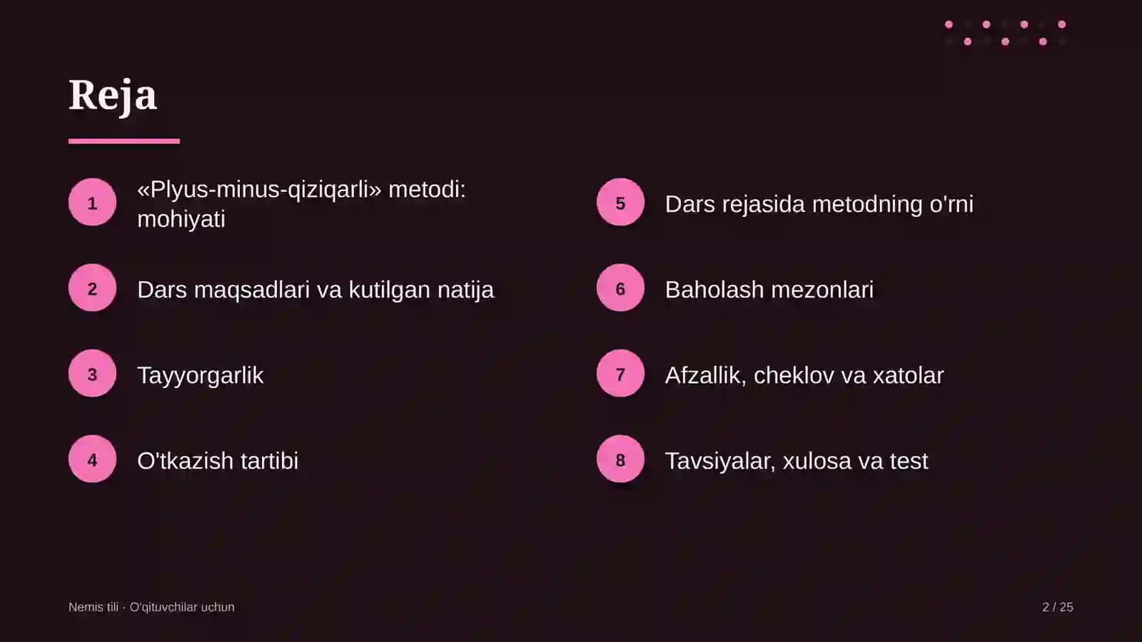nemis tili darslarida plyus minus qiziqarli metodidan foydalanish 3102 2