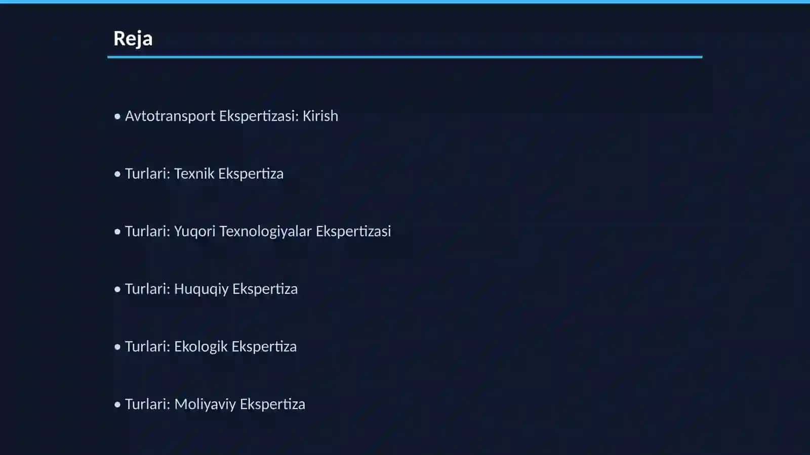 Avtotransport Ekspertiza Turlari: O'zbekistonda Amaliyot 2