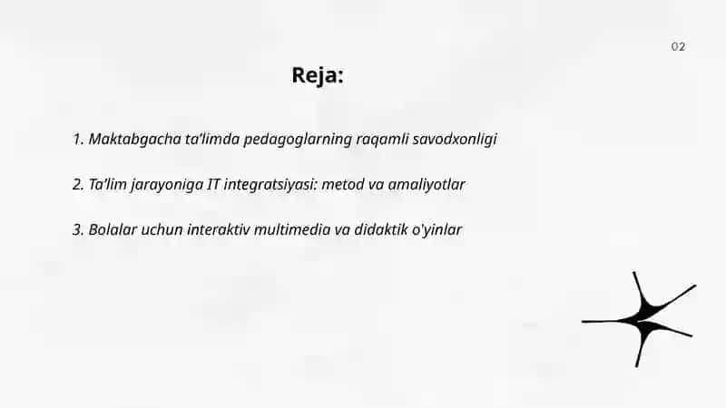 Maktabgacha taʼlim tashkilotlari pedagoglarning Digital kompetensiyalari 2