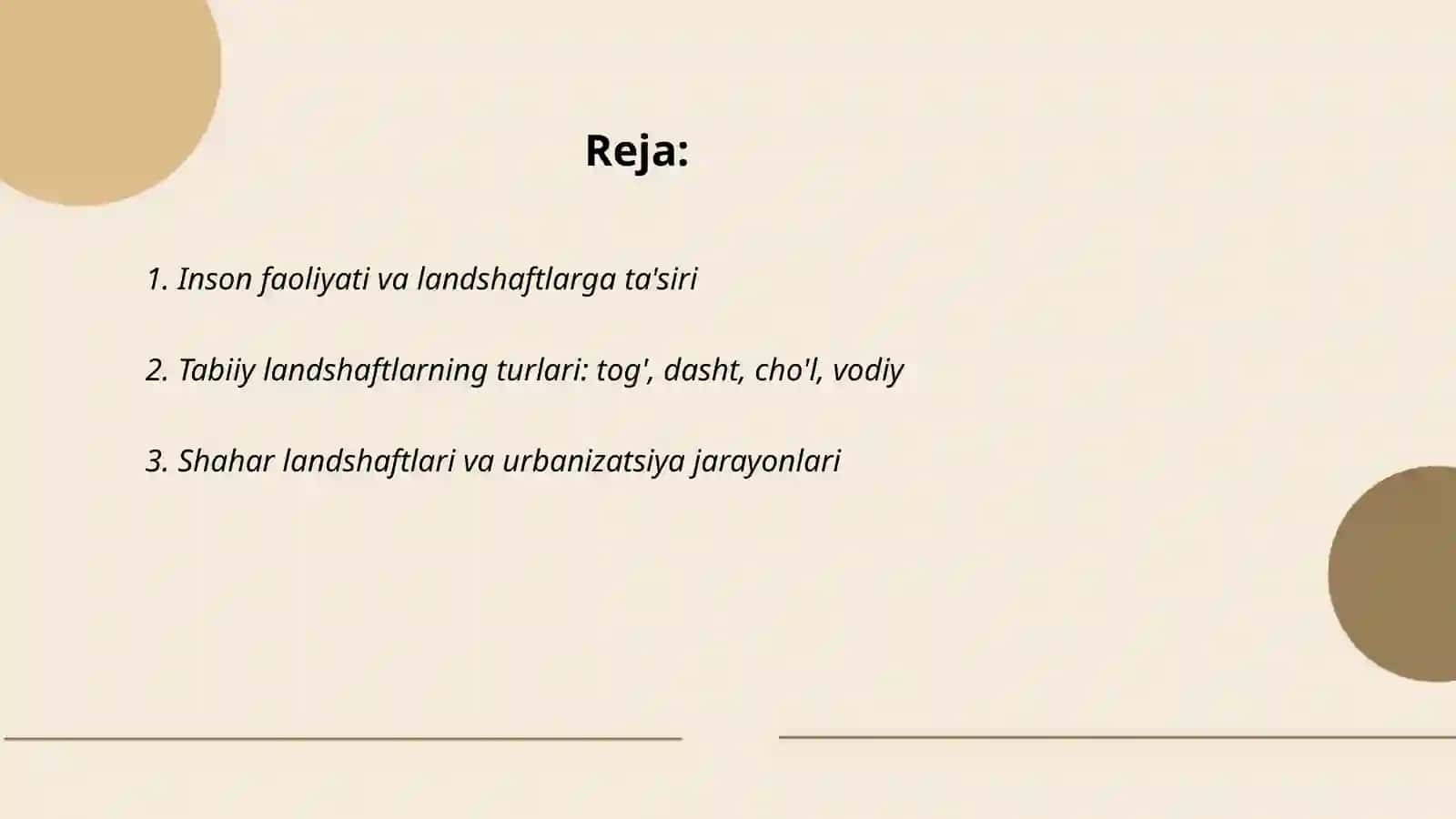 Inson va tabiiy lanshaftlar 2