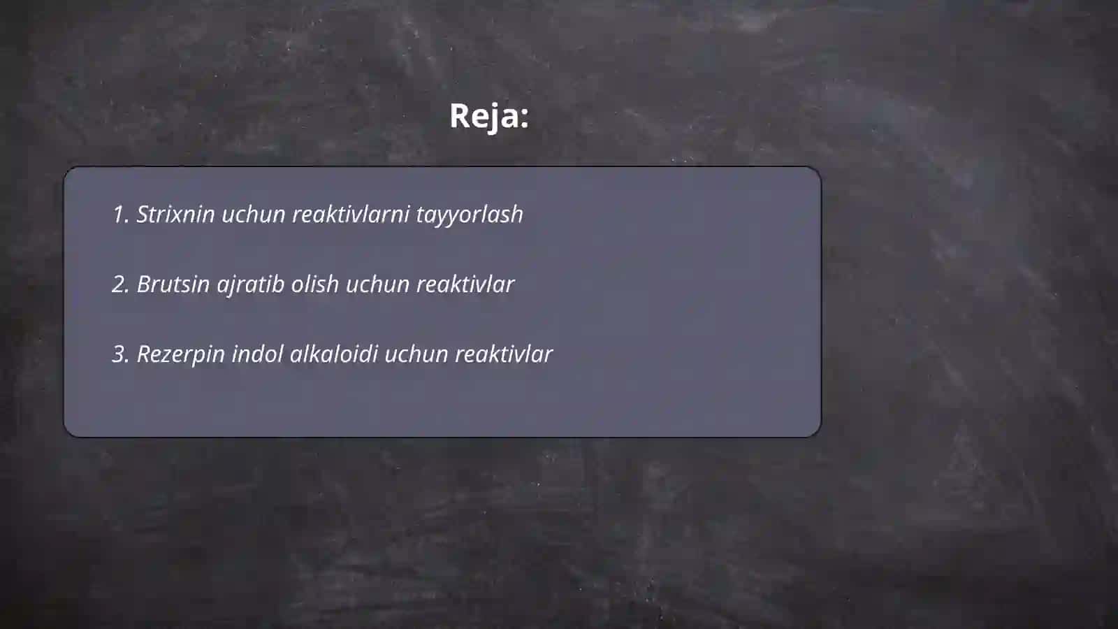 Alkaloidlarni tahlil qilishda ishlatiladigan reaktivlar 2