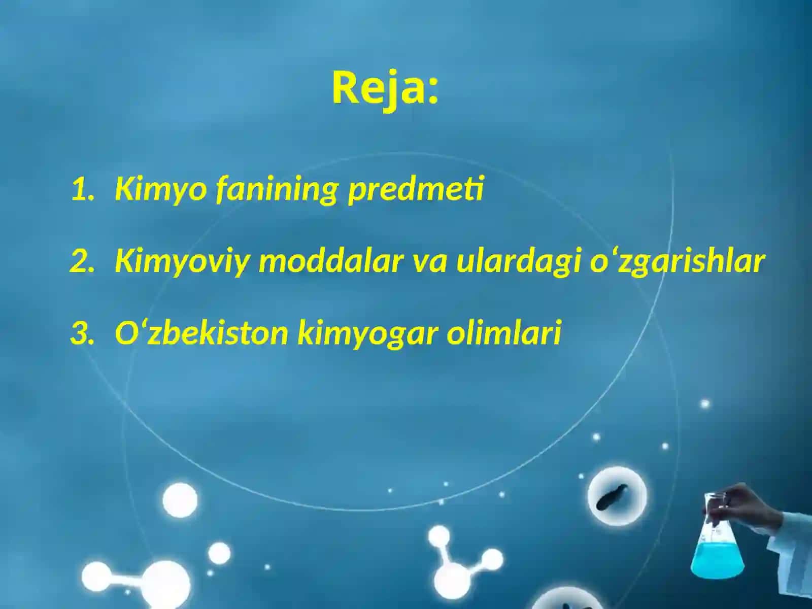 Kimyo  fani  va  uning  vazifalari  fan sifatida  rivojlanish  tarixi 2