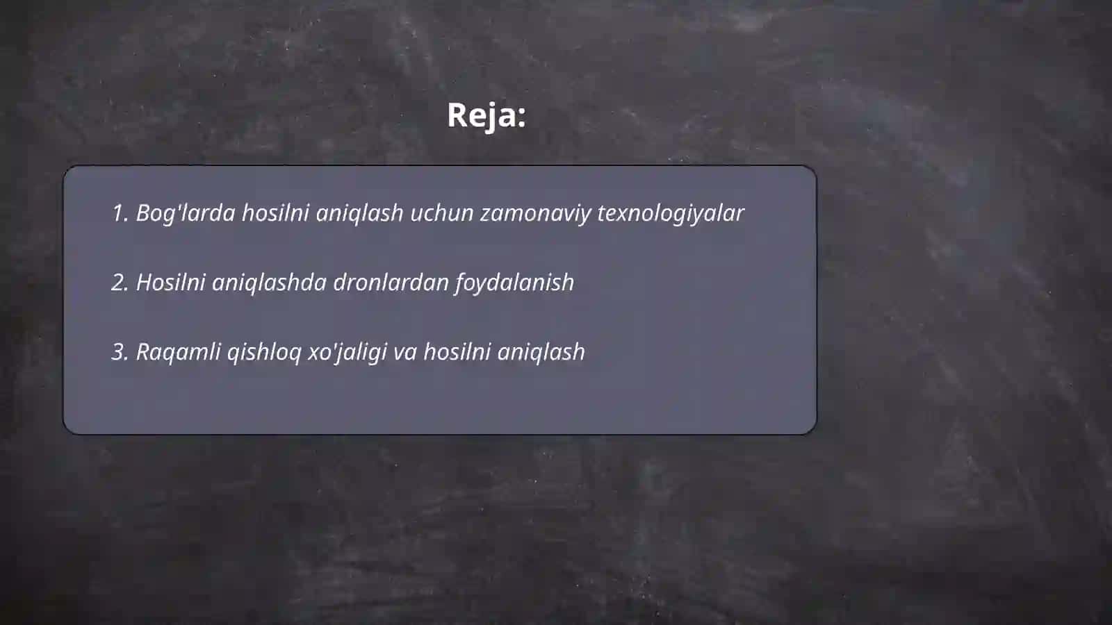 Bog'larda hosilni aniqlash usuli 2