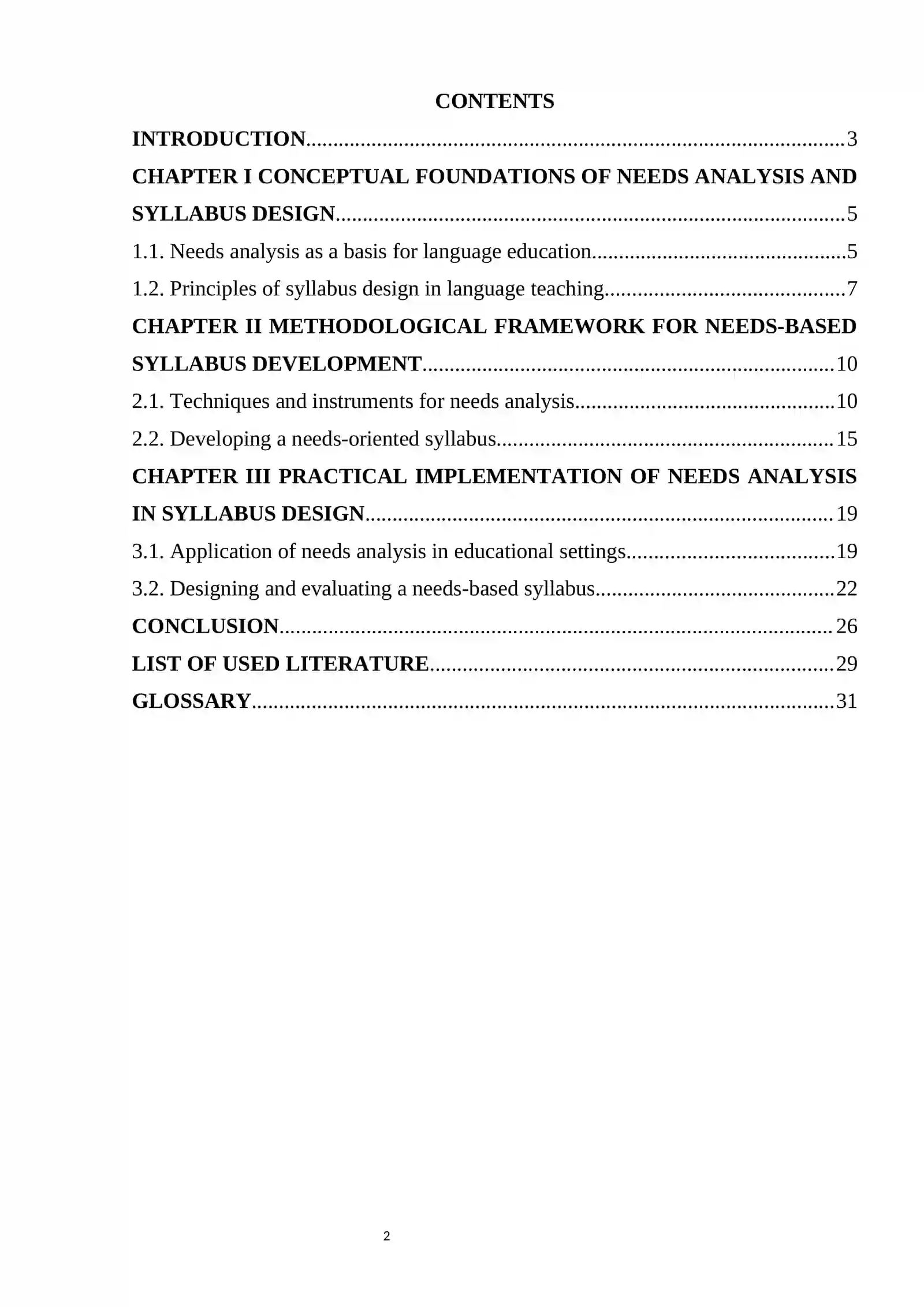 NEEDS ANALYSIS IN SYLLABUS PLANNING 2