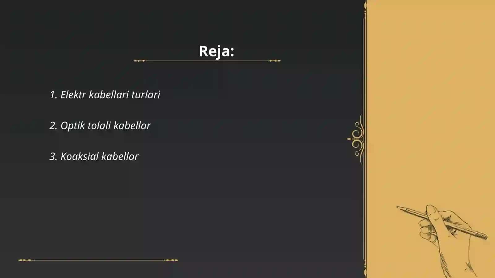 Kabellarning turlari va xarakteristkalari 2