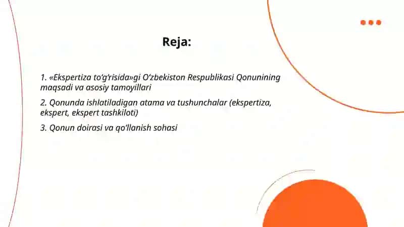 Ekspertiza to‘g‘risida»gi O‘zbekiston Respublikasi Qonuni 2