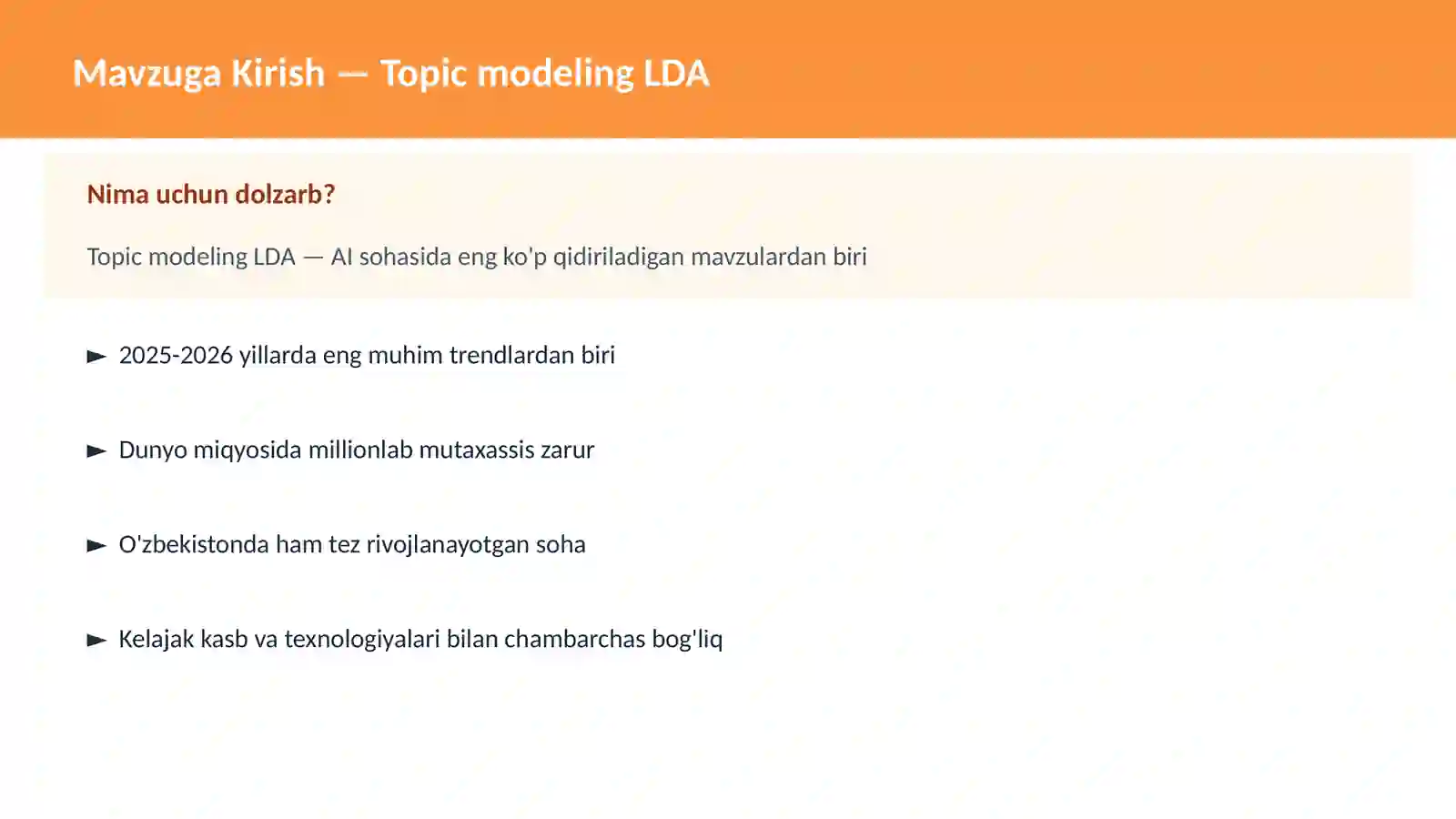 Topic modeling LDA 2