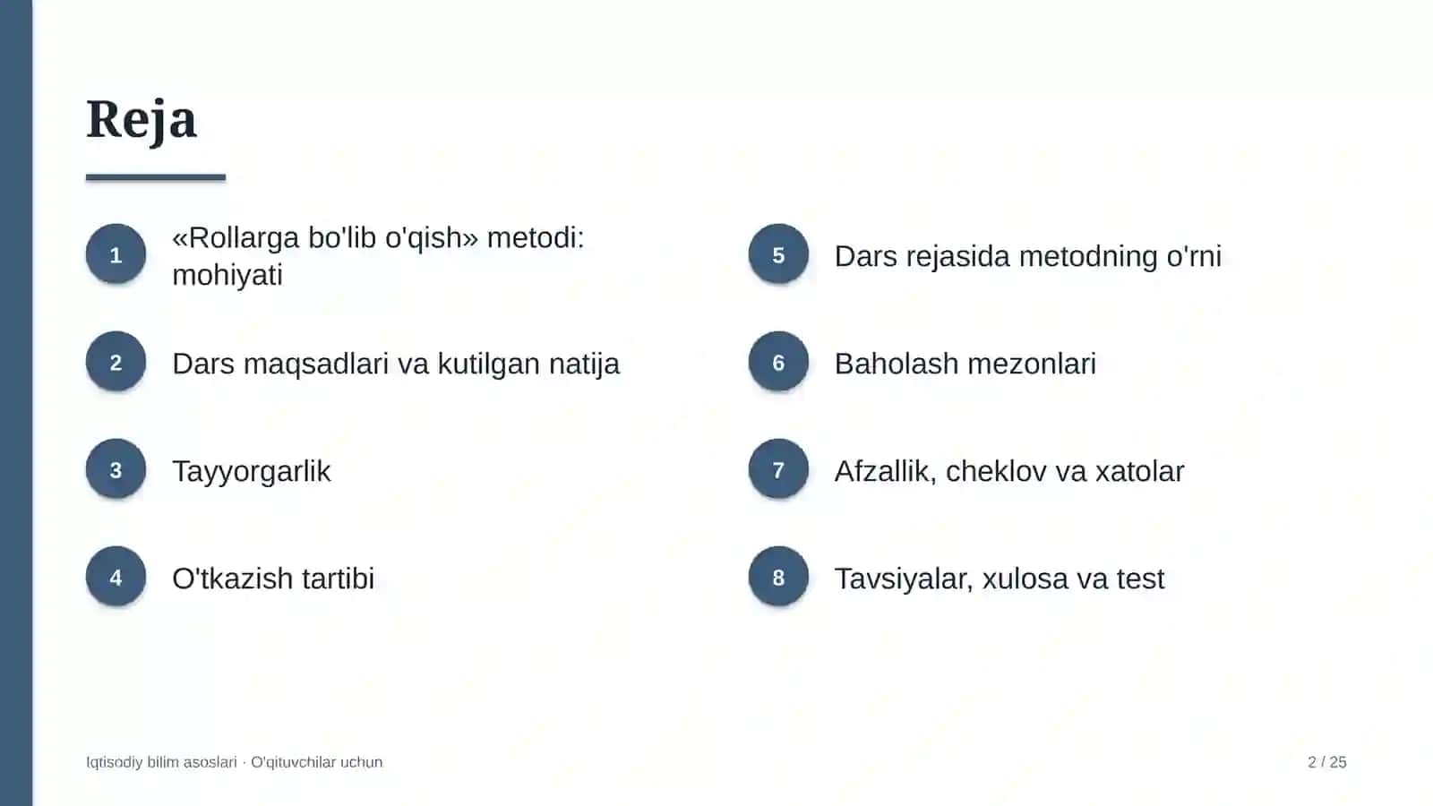 iqtisodiy bilim asoslari darslarida rollarga bo'lib o'qish metodidan foydalanish 2710 2
