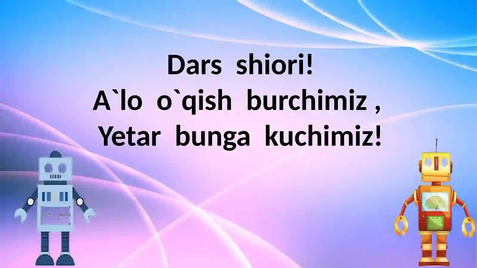 2-sinf Fan: Ona tili va o`qish savodxonligi 2