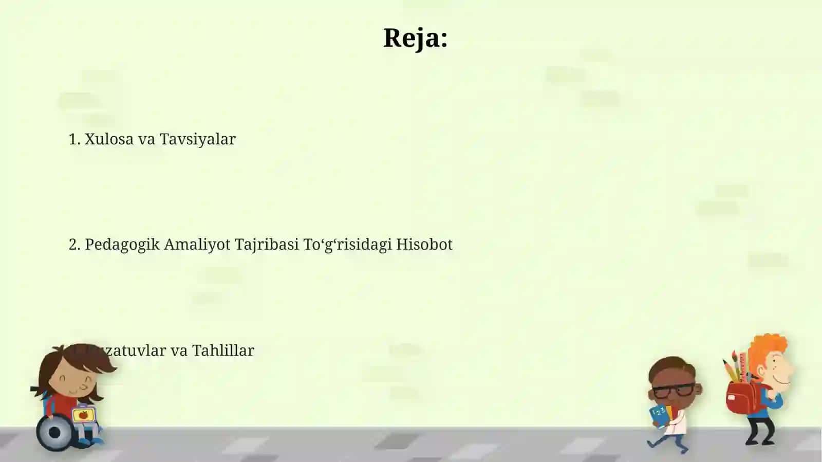 Pedagogik malakaviy amaliyot yuzasidan hisoboti 2