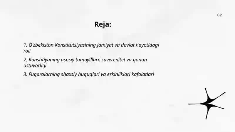 Òzbekiston Respublikasi Konstitutsiyasi huquq va erkinliklar kafolati 2