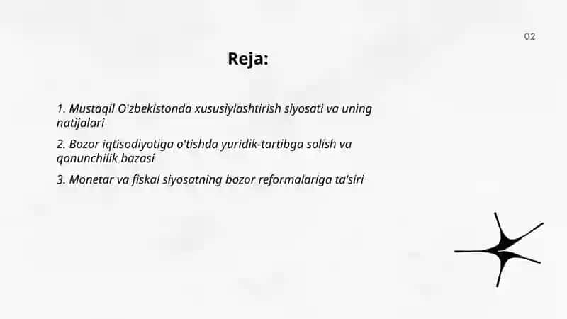 O'zbekistonda bozor munosabatlarning rivojlanishi 2