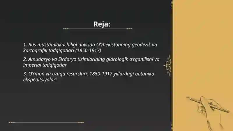 Rus mustamlakachiligi davrida Oʻzbekistonning geodezik va kartografik tadqiqotlari (1850-1917) 2