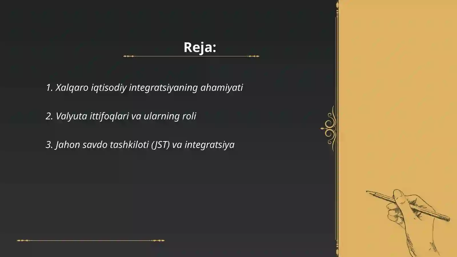 Xalqaro iqtisodiy integratsiya va xalqaro valyuta munosobatlari 2