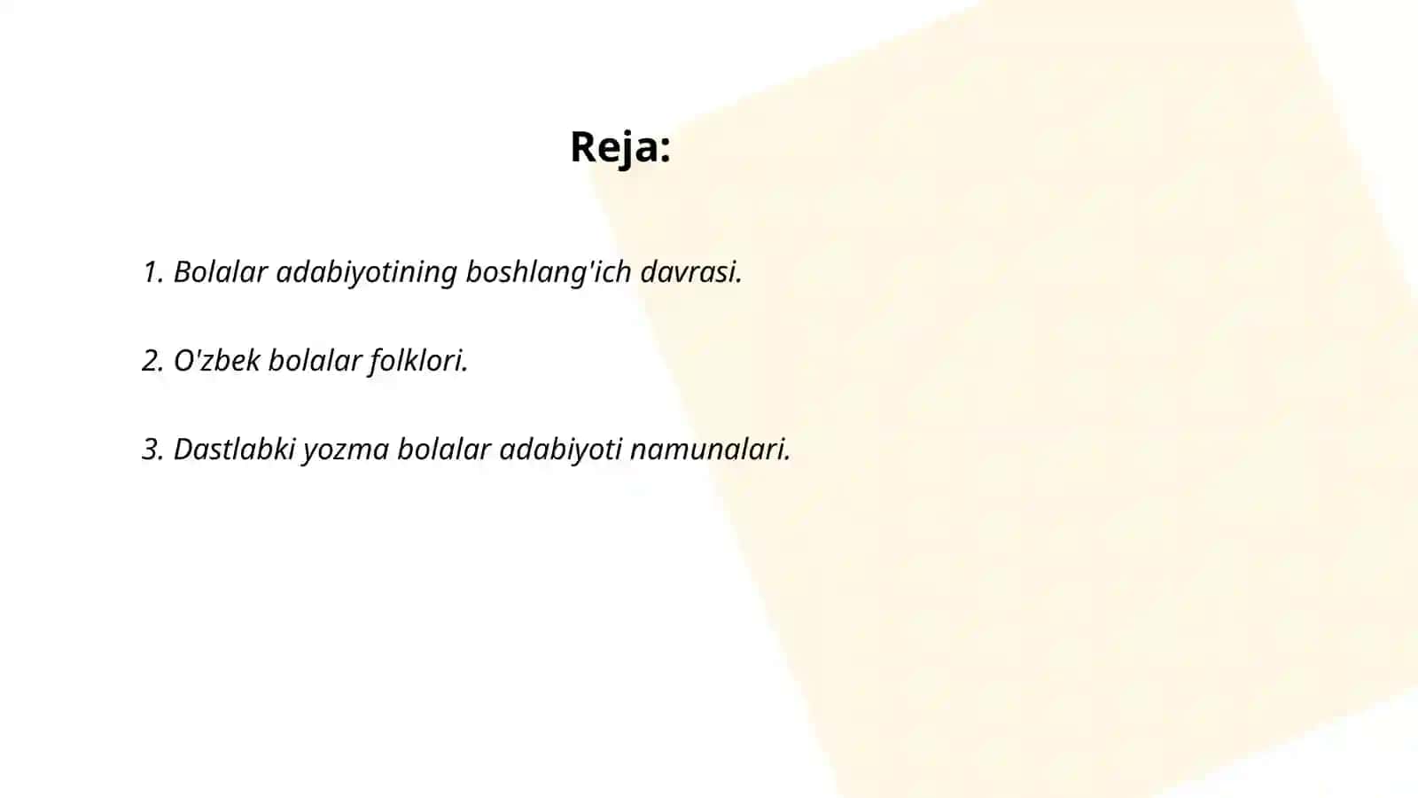 Bolalar adabiyotining vujudga kelish tarixi 2