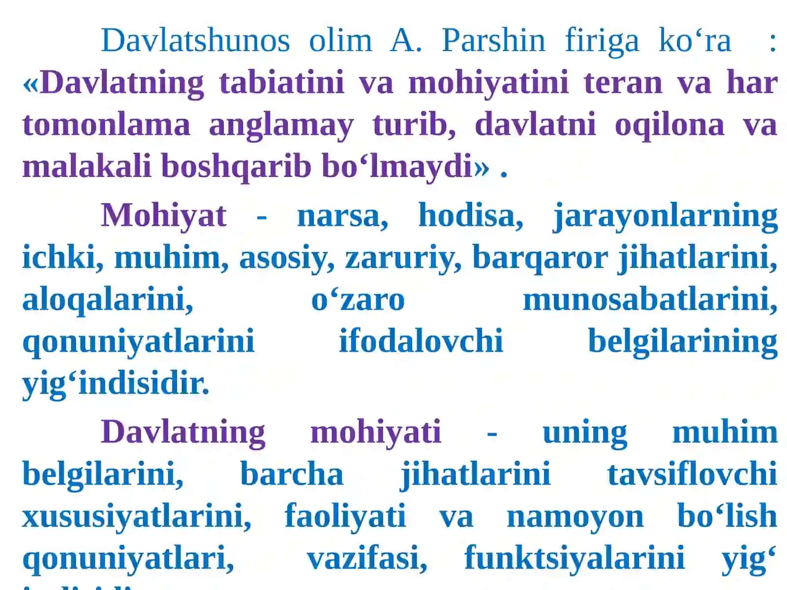 Davlat haqida Umumiy Ta’limot 2