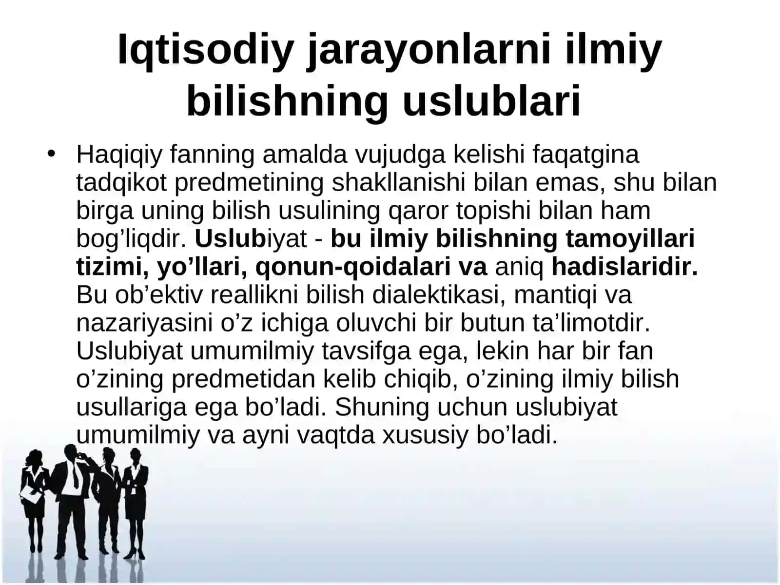 Iqtisodiyot nazariyasida qo`llaniladigan tadqiqot usullari 2