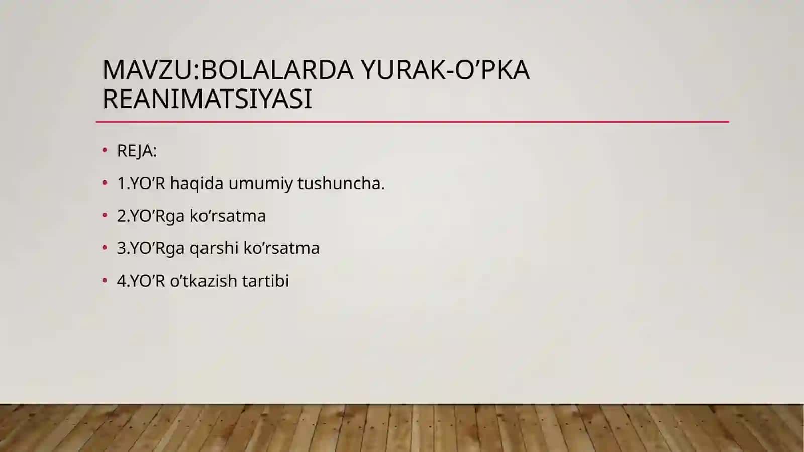Bolalar yurak-o’pka reanimatsiyasi 2