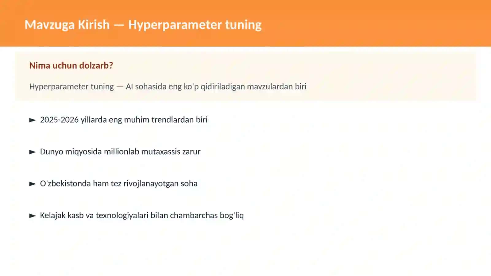 Hyperparameter tuning 2