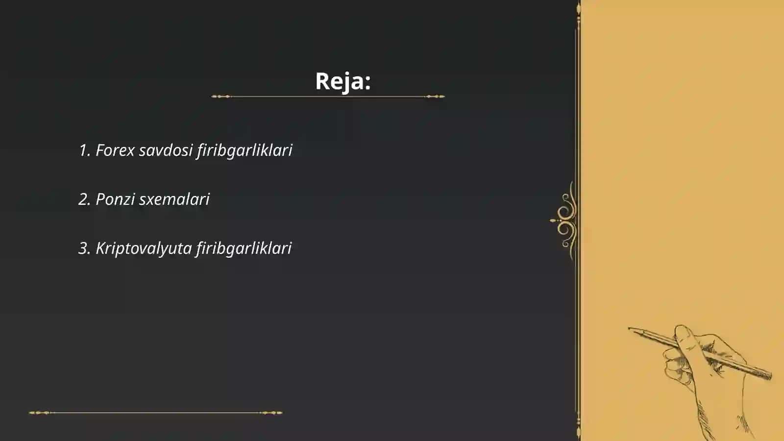 Investitsiyalar bilan bo'ladigan firibgarliklar 2