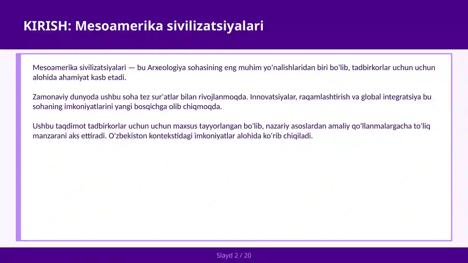 Mesoamerika Sivilizatsiyalari 2