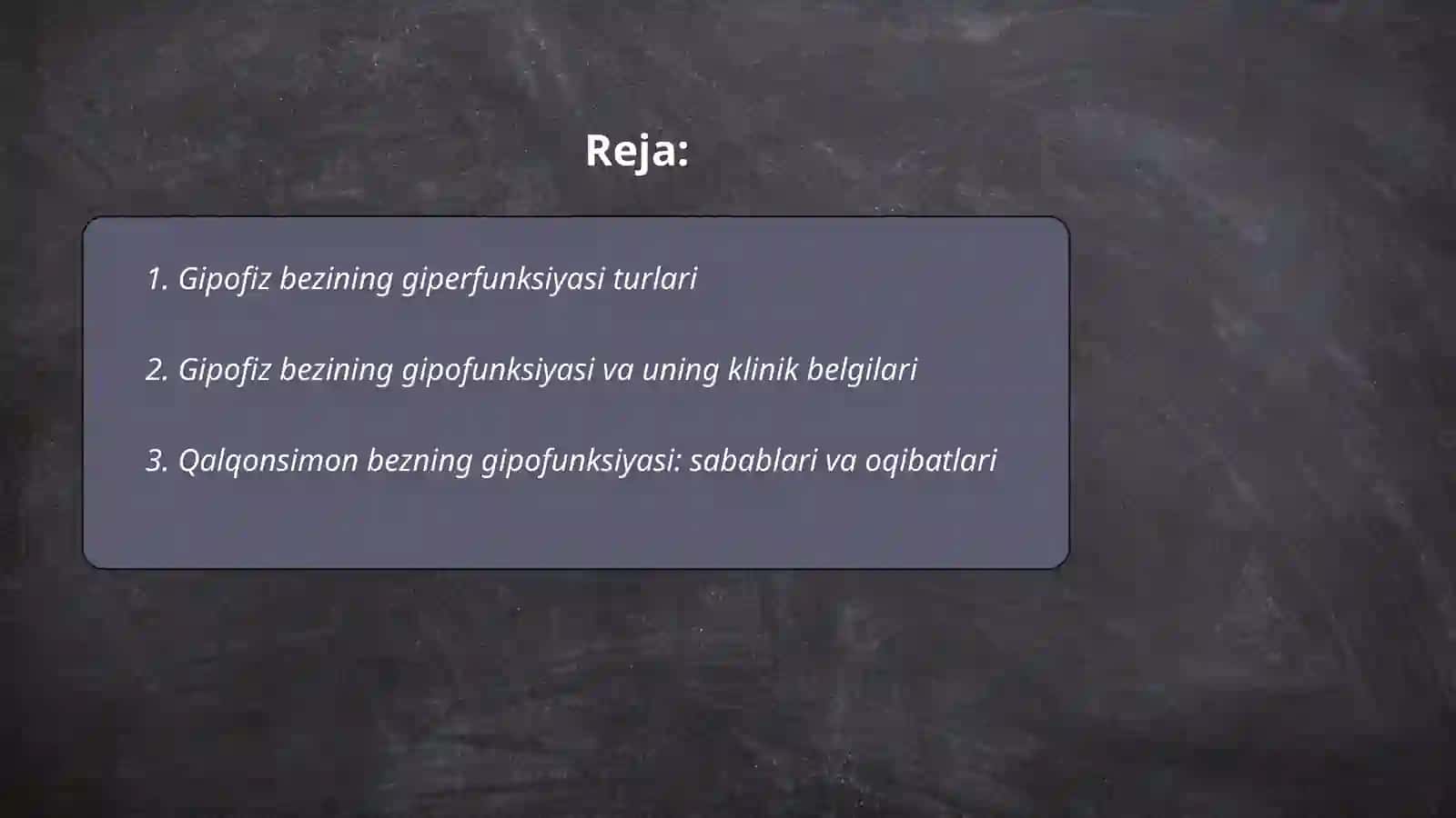 Endokrin bezlarning giper va gipofunksiyasi bilan semiotikasi:Gipofiz, qalqonsimon bez, Parateriod bez 2