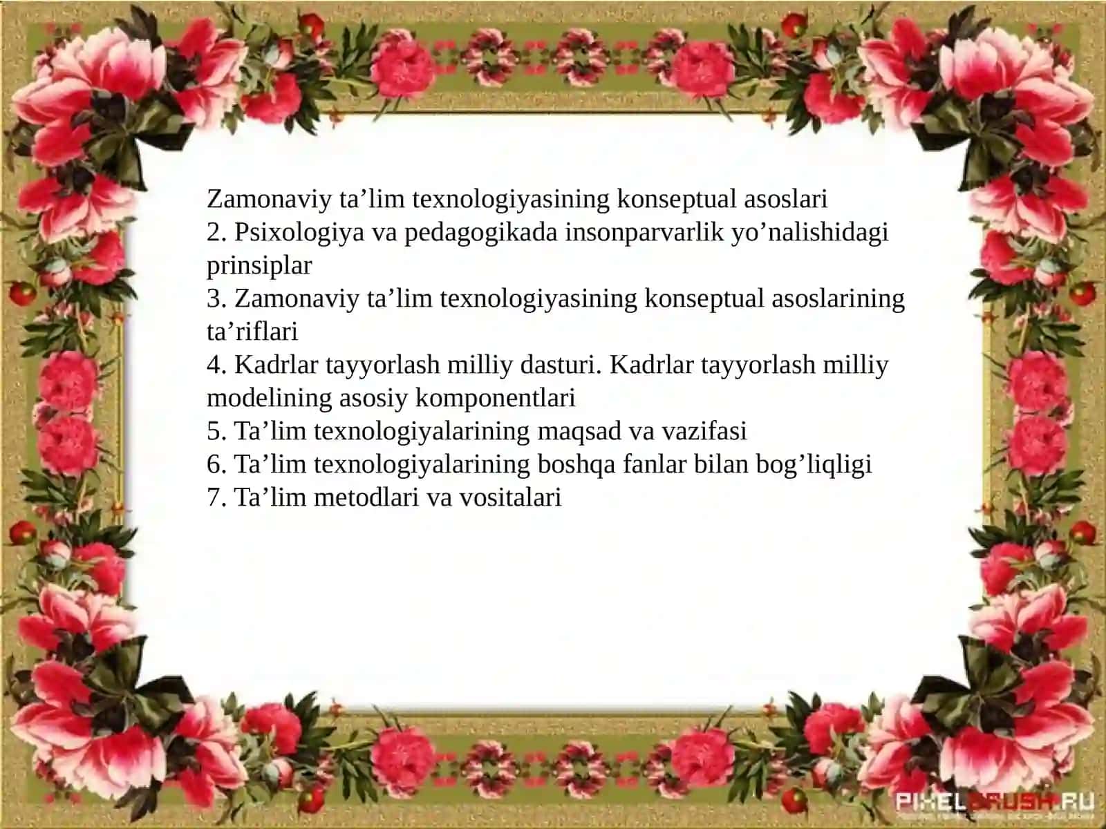 Zamonaviy ta’lim texnologiyasi 2